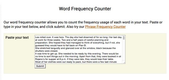 self-editing word frequency