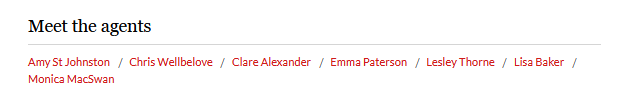 Agent pages - Meet the agents